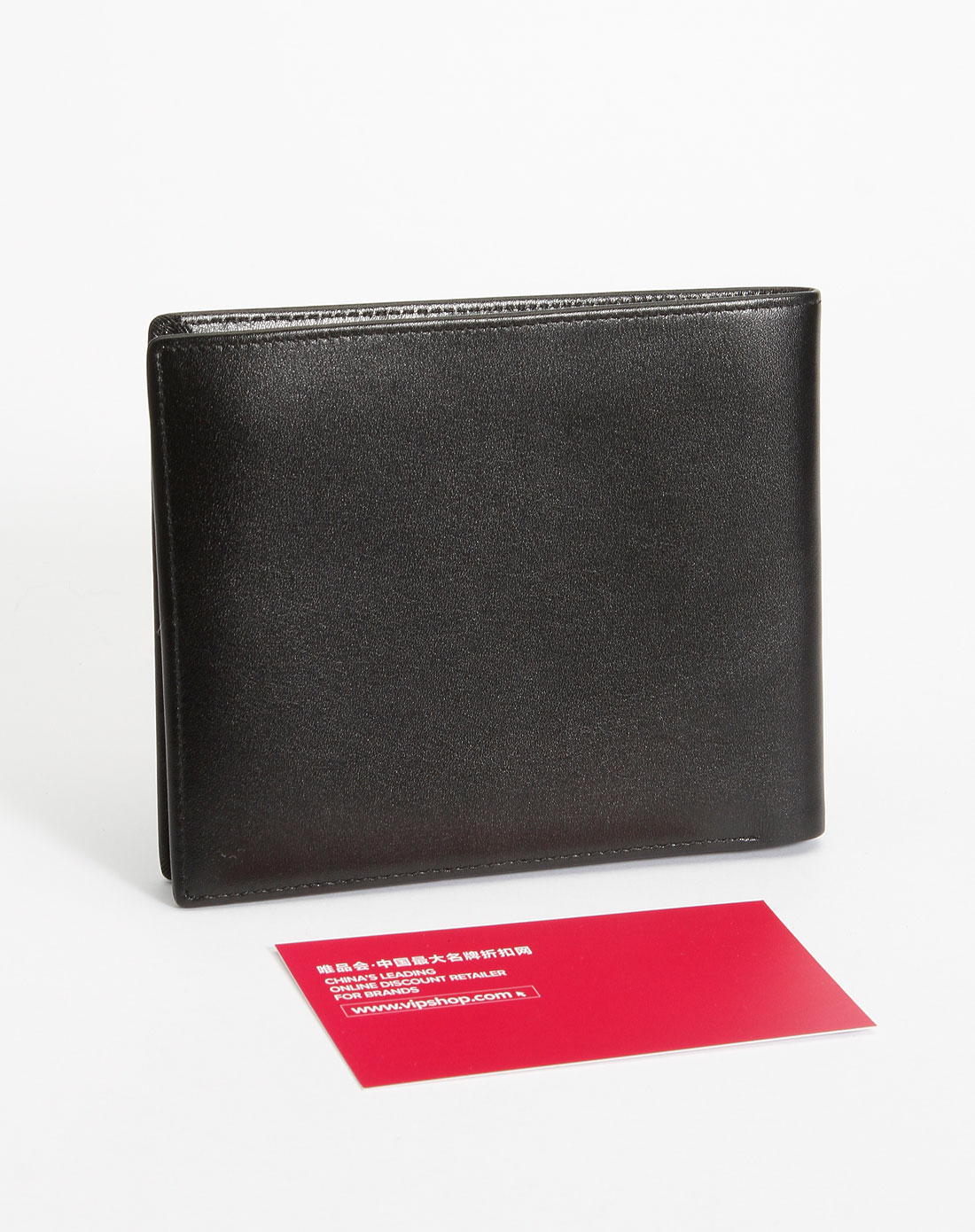 宾度j.benato男包专场-男款黑色横款简约钱包