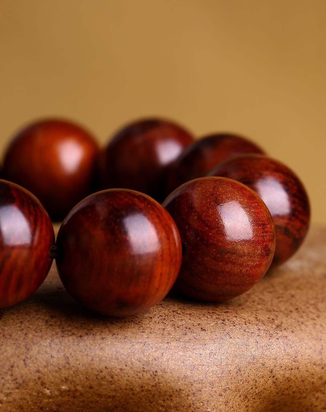 【独家】天然盘纹红酸枝木手串