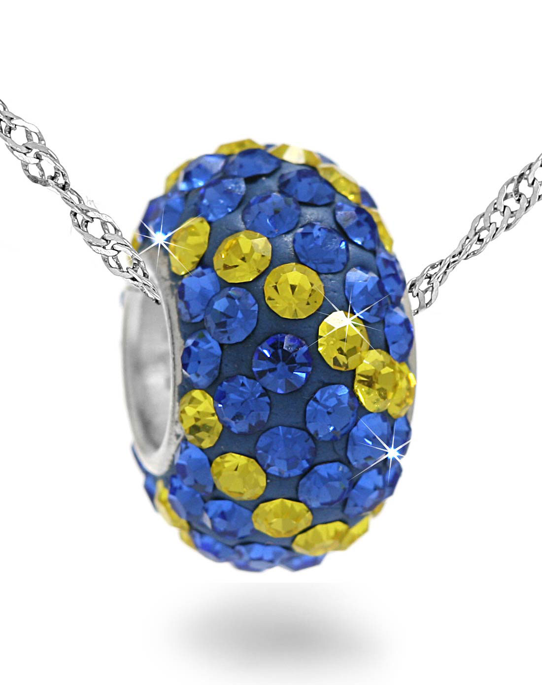 925银奥地利钻吊坠-许愿环蓝色触摸xbsz-h78(赠项链一条)