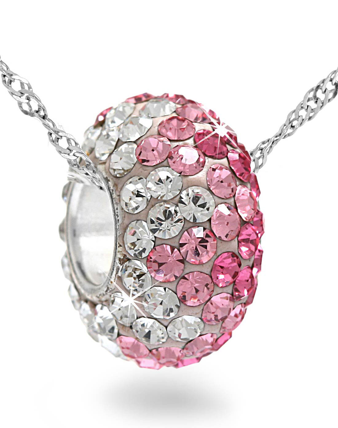 925银奥地利钻吊坠-许愿环红粉精灵xbsz-h41(赠项链一条)