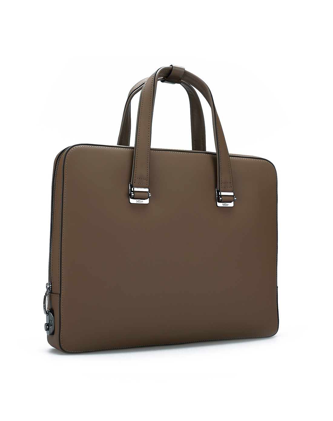 男装卡其商务正装横装带锁公文包