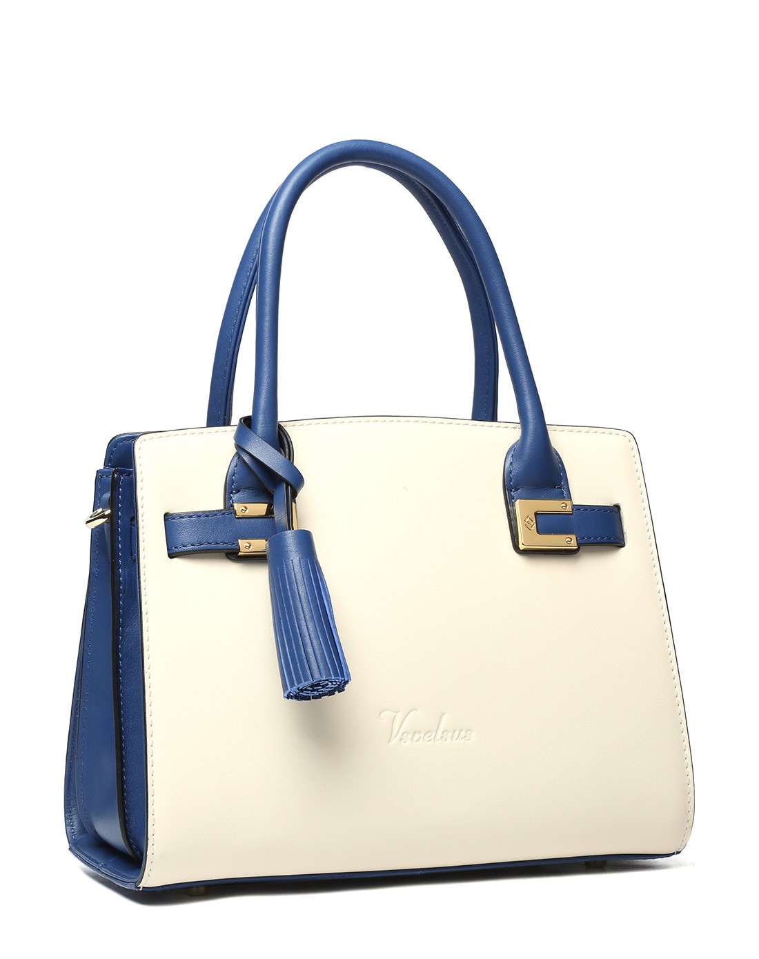 vsvelsus皮具专场时尚简约流苏牛皮手提包va319901010311-米_唯品会