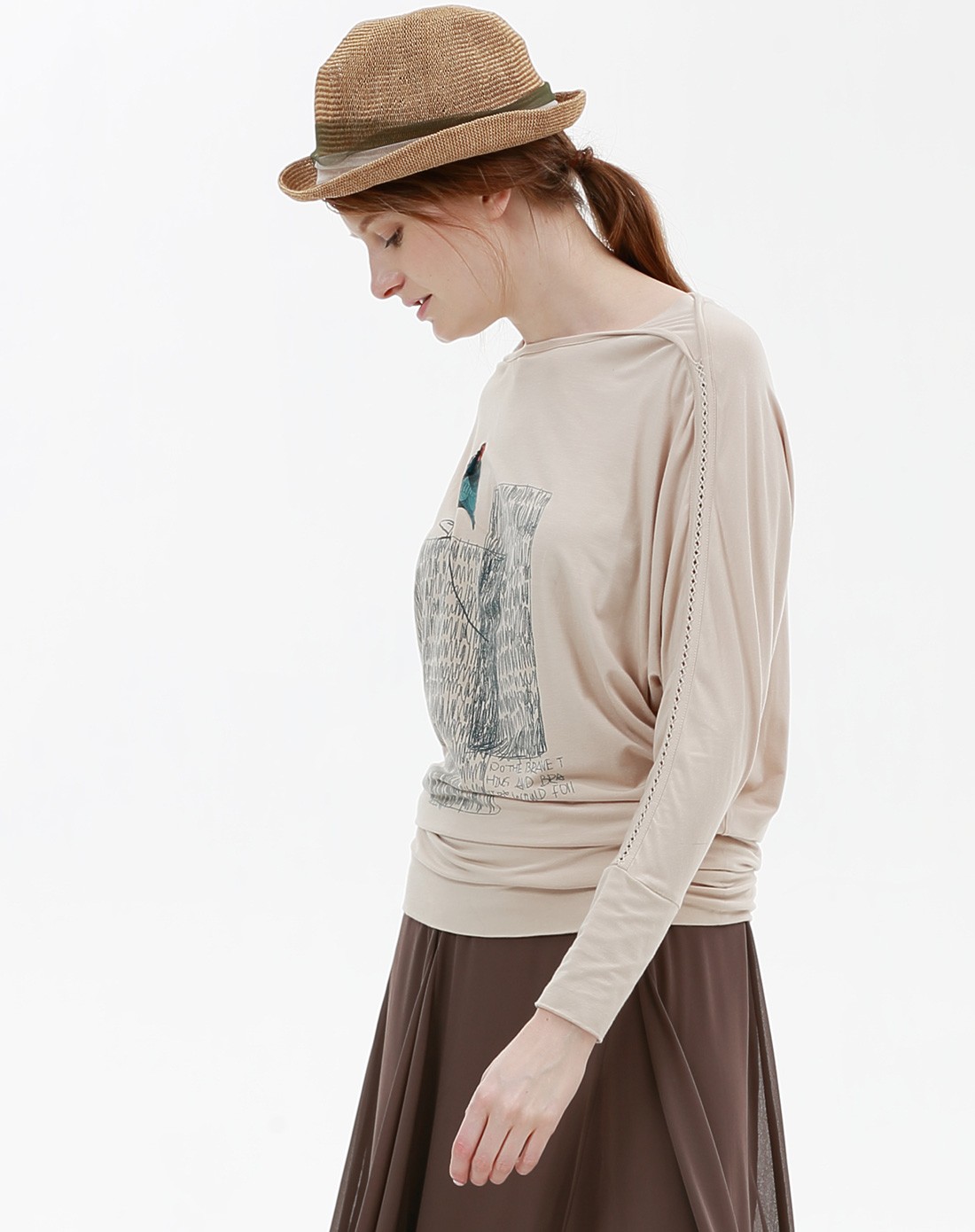 谜底女装专场 > 谜底h型印花t恤女长袖