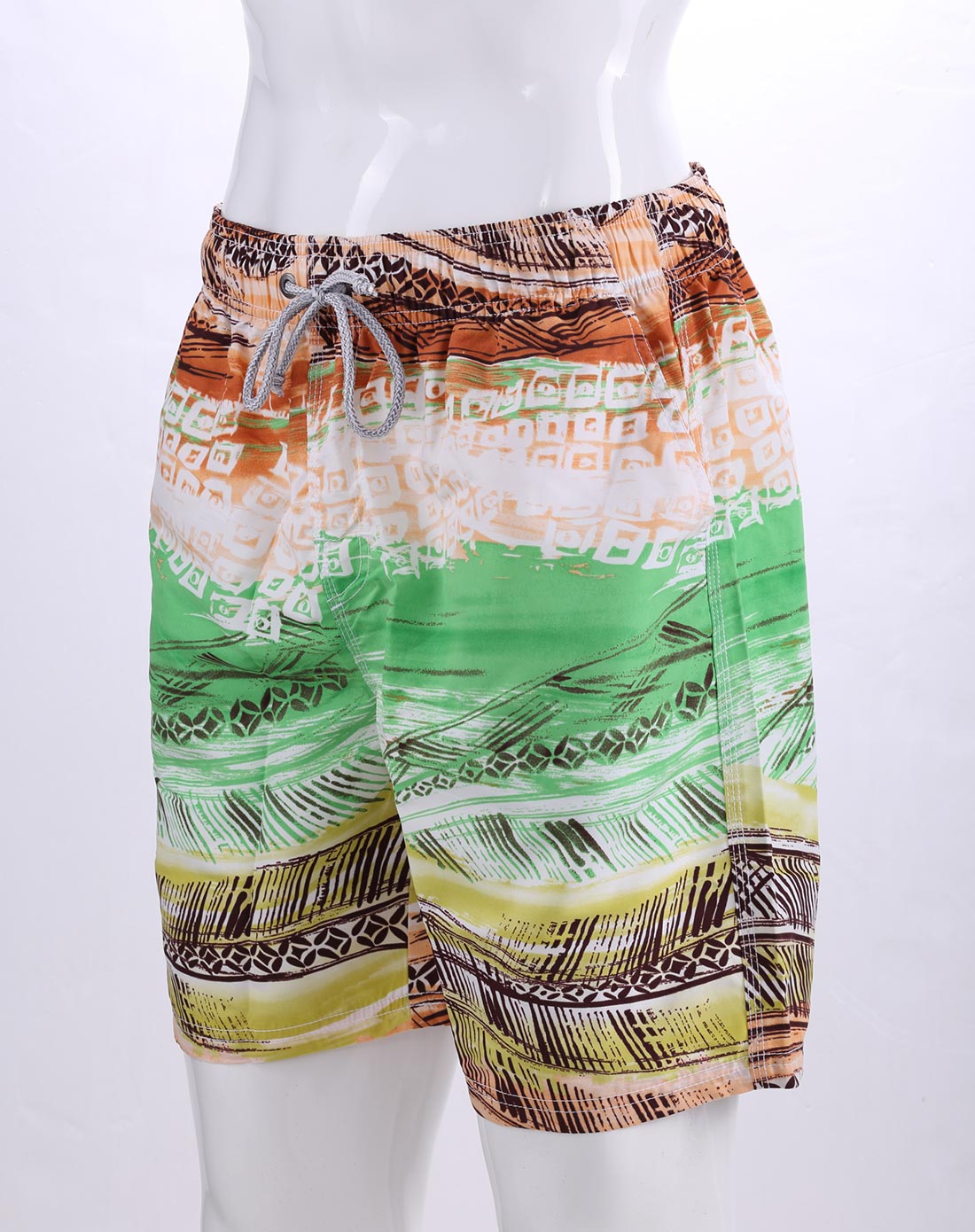 男士土黄色夏威夷风情沙滩裤