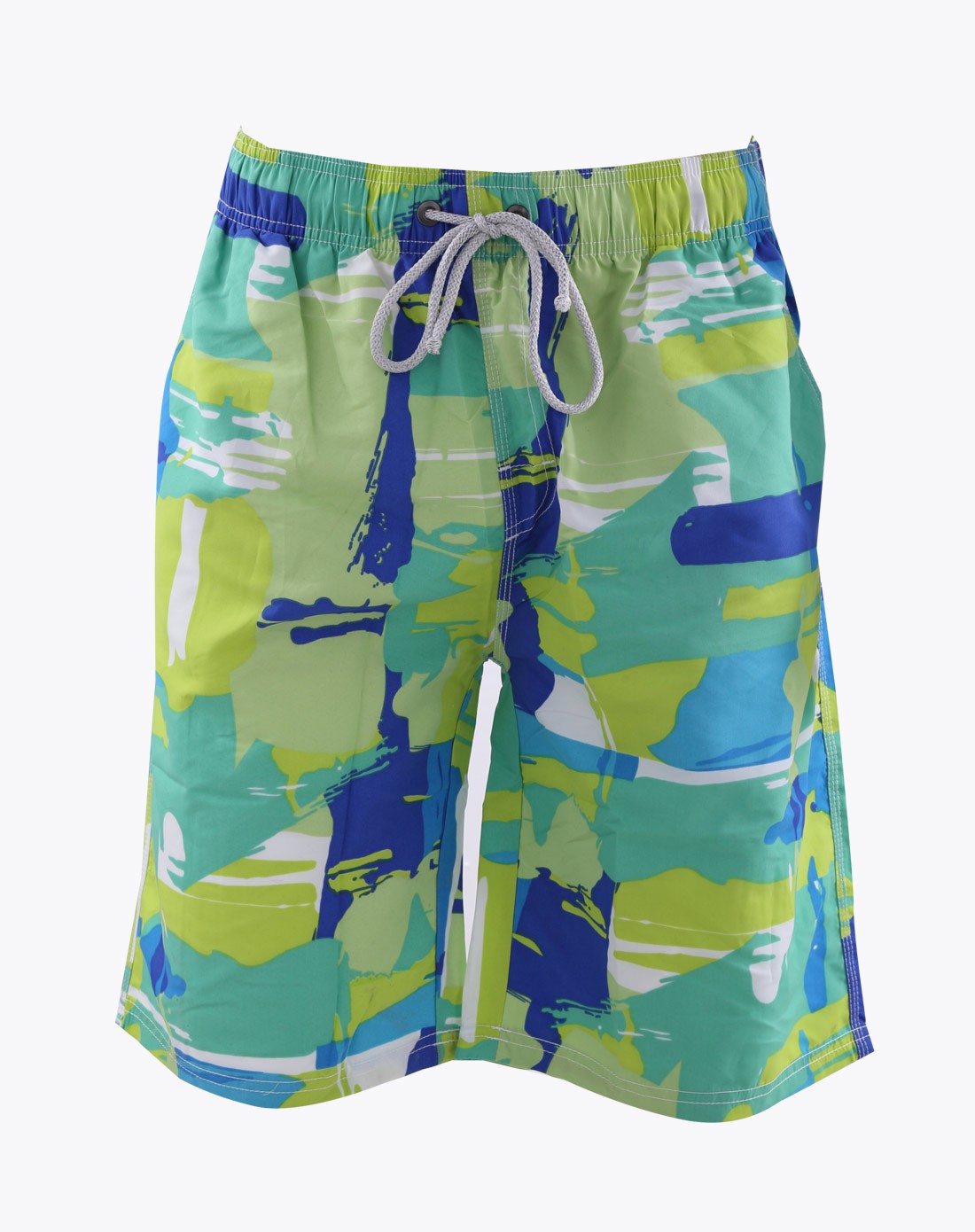 男士浅绿色夏威夷风情沙滩裤