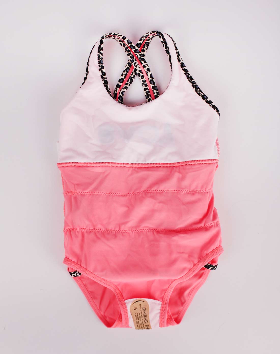 兰嘟吡 女童西红爱字型连体裙式泳衣