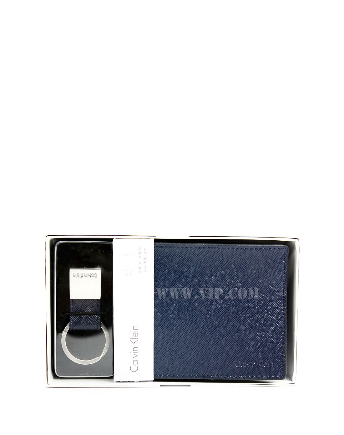 calvin klein男士钱包及配件专场男士双折真皮钱包海军蓝79568-nav