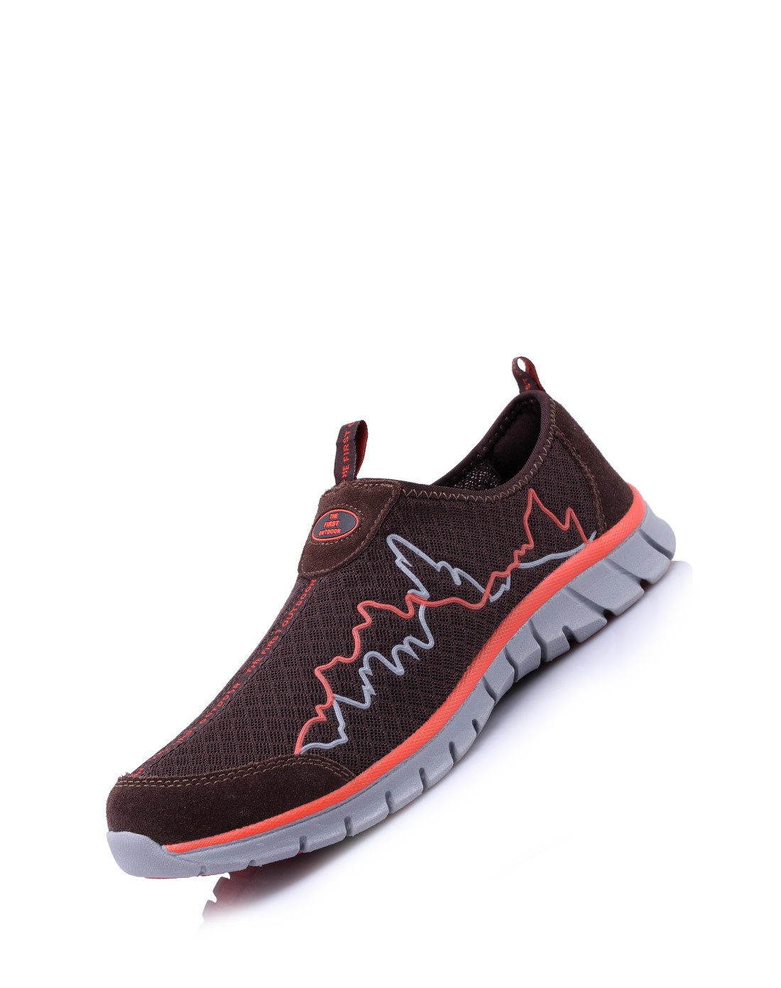 360度透气超轻便 男款咖啡色营地鞋