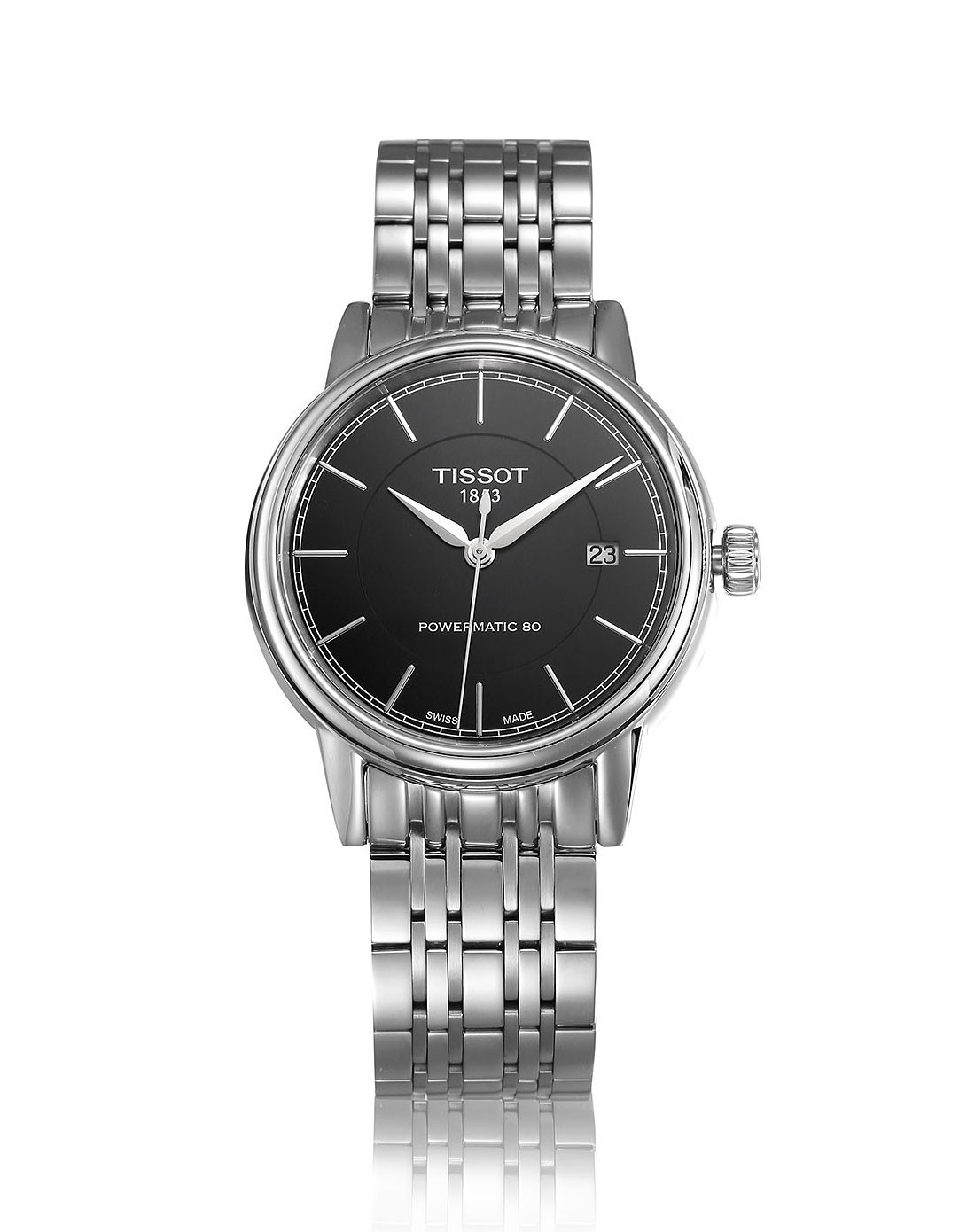 天梭tissot卡森系列黑色机械男表t085.407.11.051.00ht085.407.11.