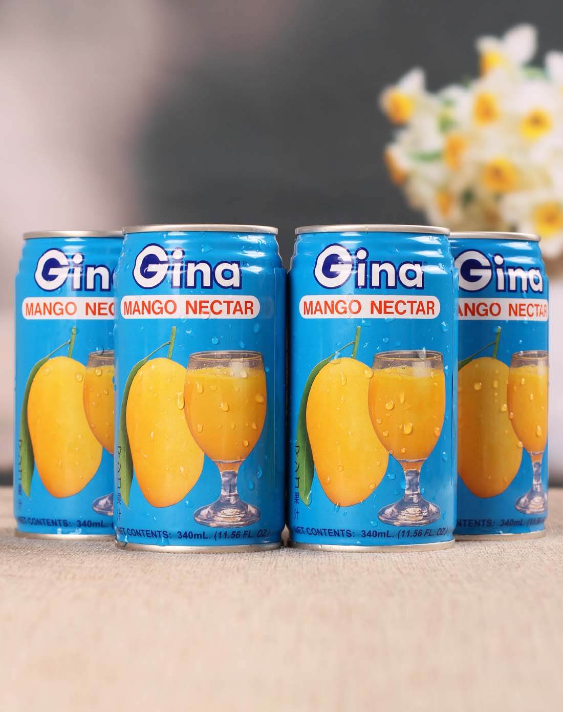 纯果榨汁 菲律宾 真雅芒果汁饮料340ml罐装*4