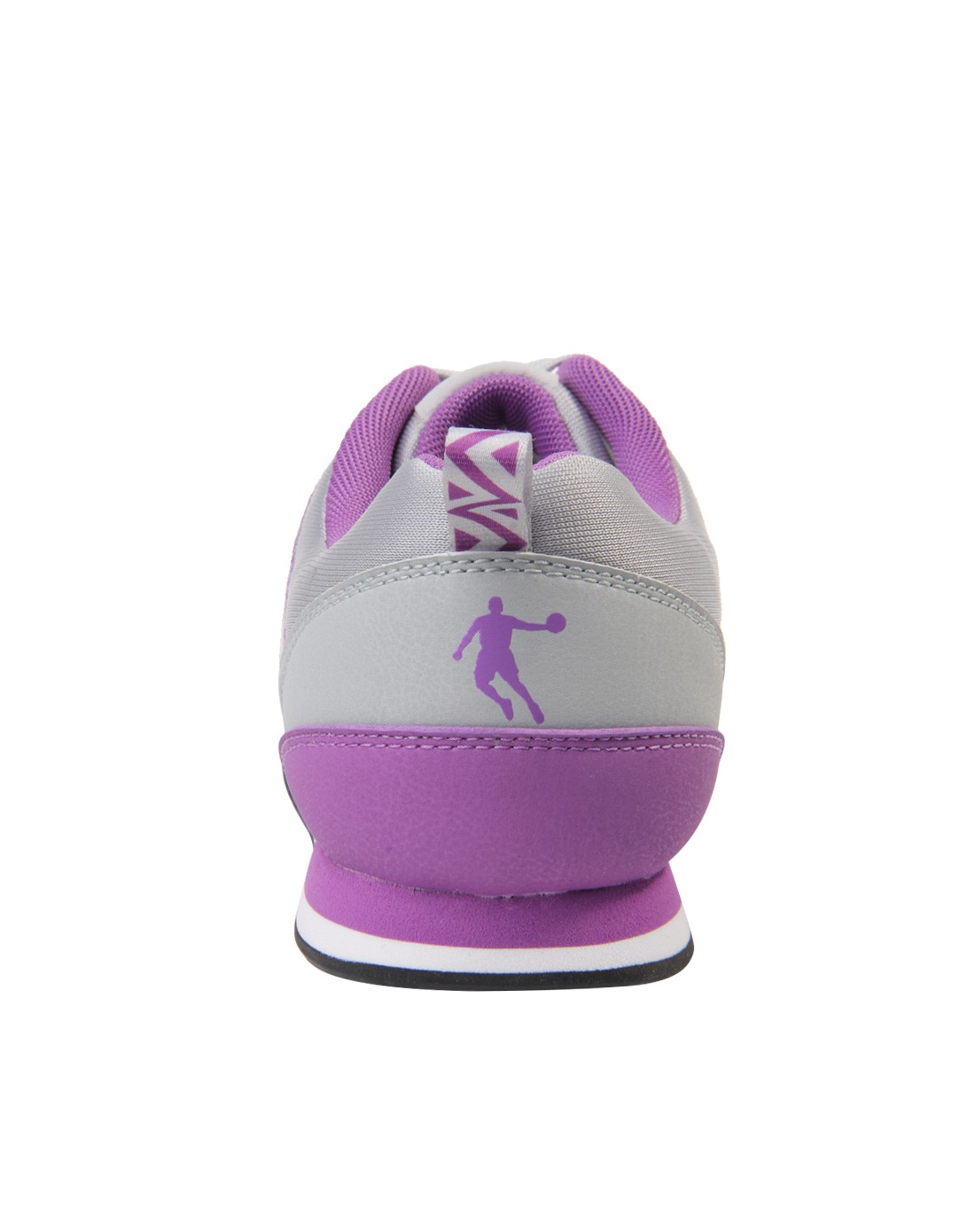 舒适耐磨 女款浅灰配紫色休闲鞋 个性经典