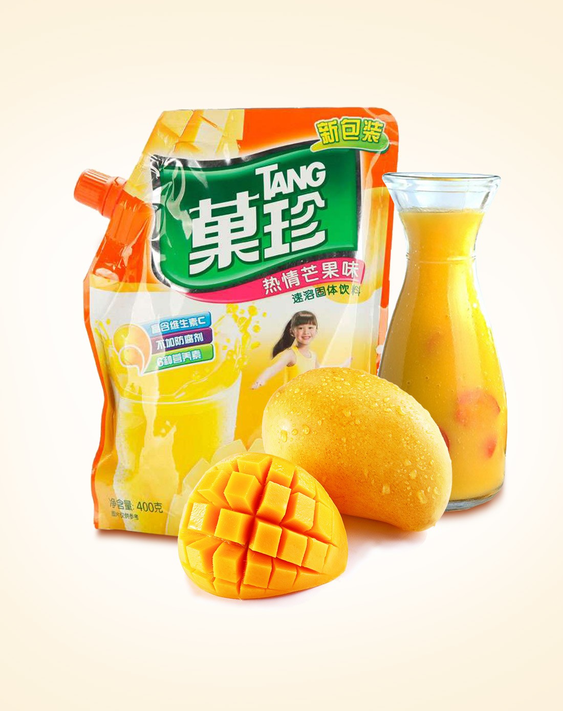 菓珍 迷你-壶嘴装-芒果-400g 两件起售