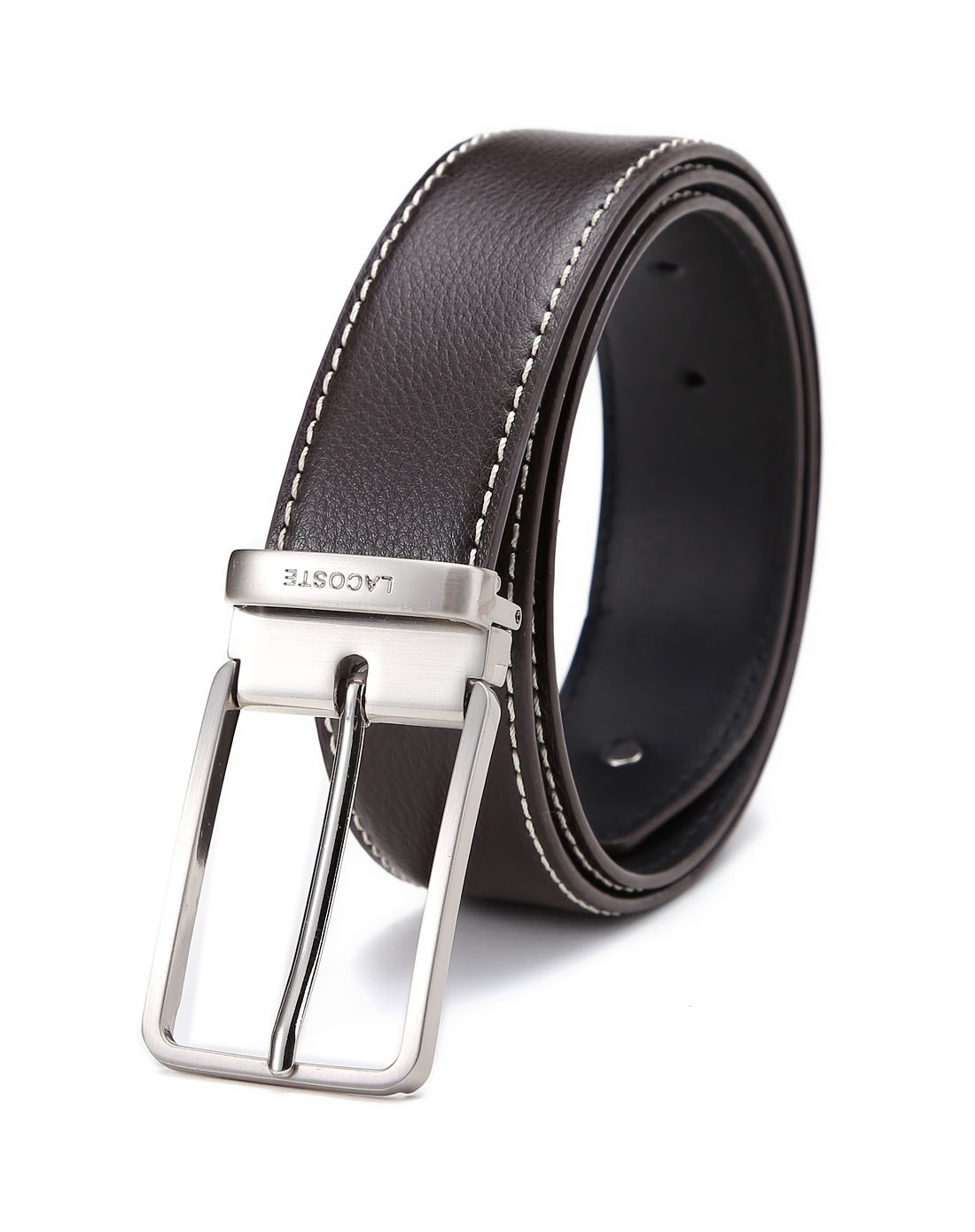 鳄鱼lacoste男女鞋包配件专场男款深啡色简约时尚皮带rc1030h70g1