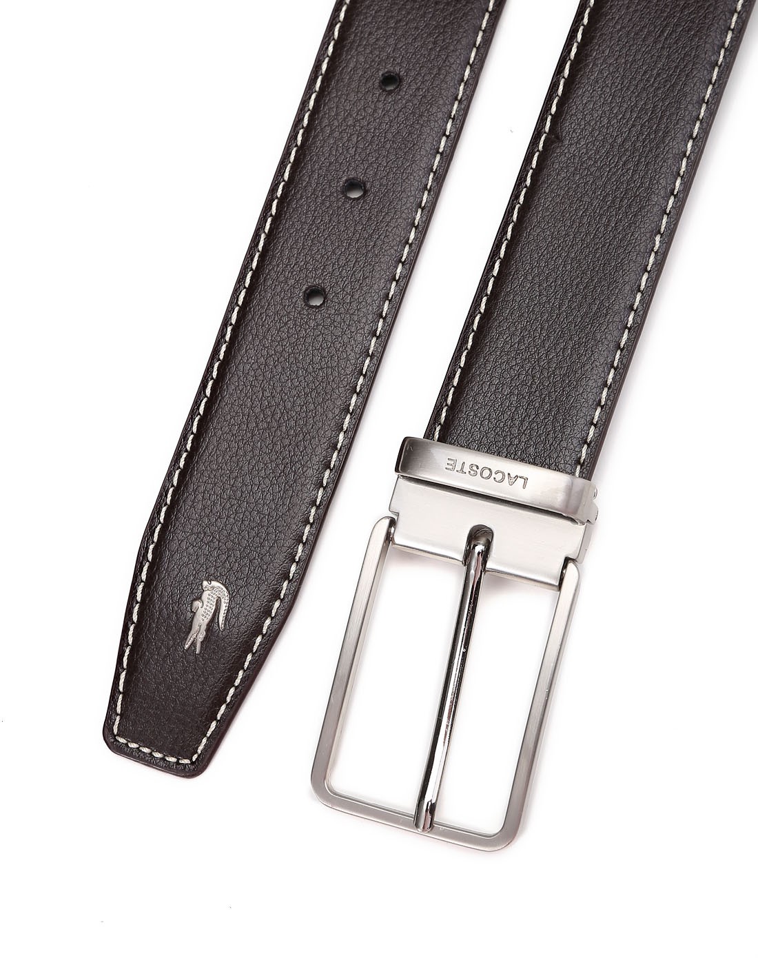 鳄鱼lacoste男女鞋包配件专场男款深啡色简约时尚皮带rc1030h70g1