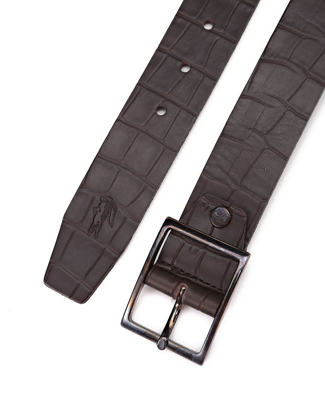 鳄鱼lacoste男女鞋包配件专场男款深啡色经典简约皮带rc1214h70g1