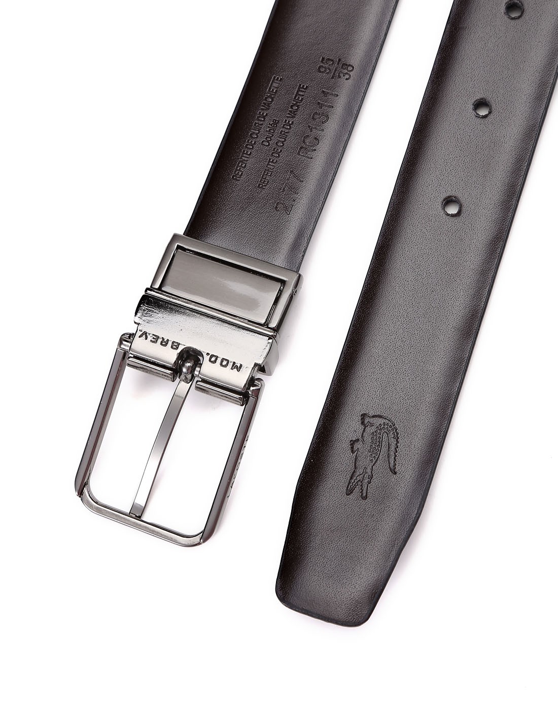 鳄鱼lacoste男女鞋包配件专场男款黑/深啡色百搭时尚皮带rc1311hc7g1