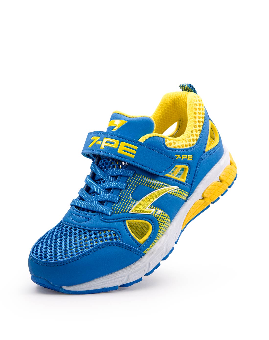 男童浅宝蓝色透气舒适镂空框子运动鞋