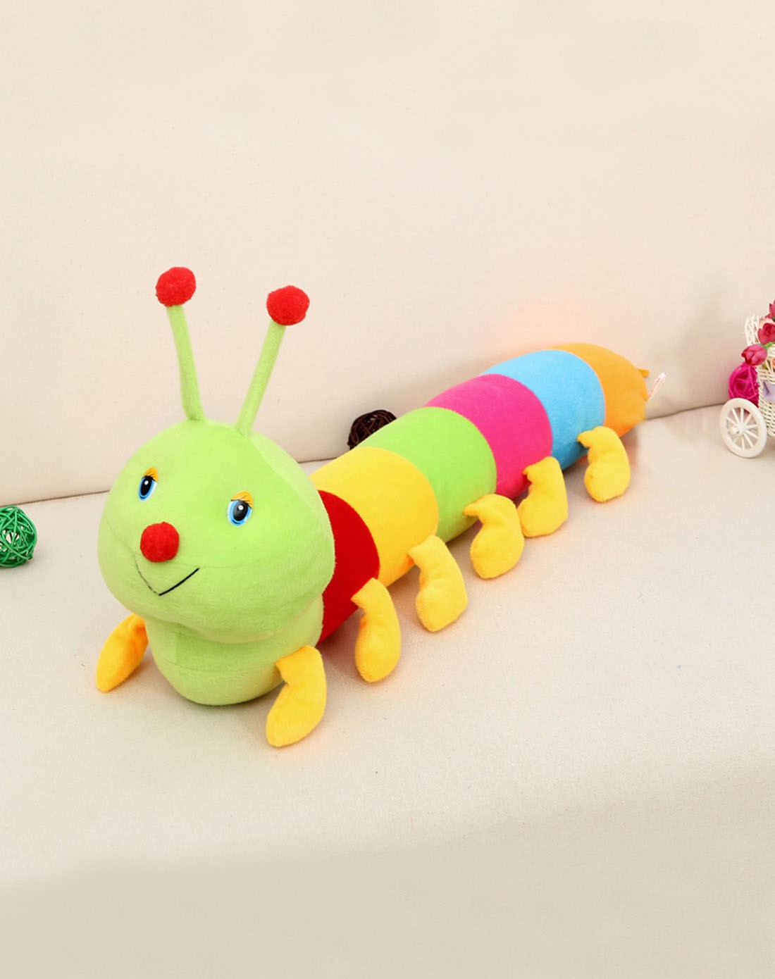 【2件起售】中性彩色卡通公仔毛毛虫55cm