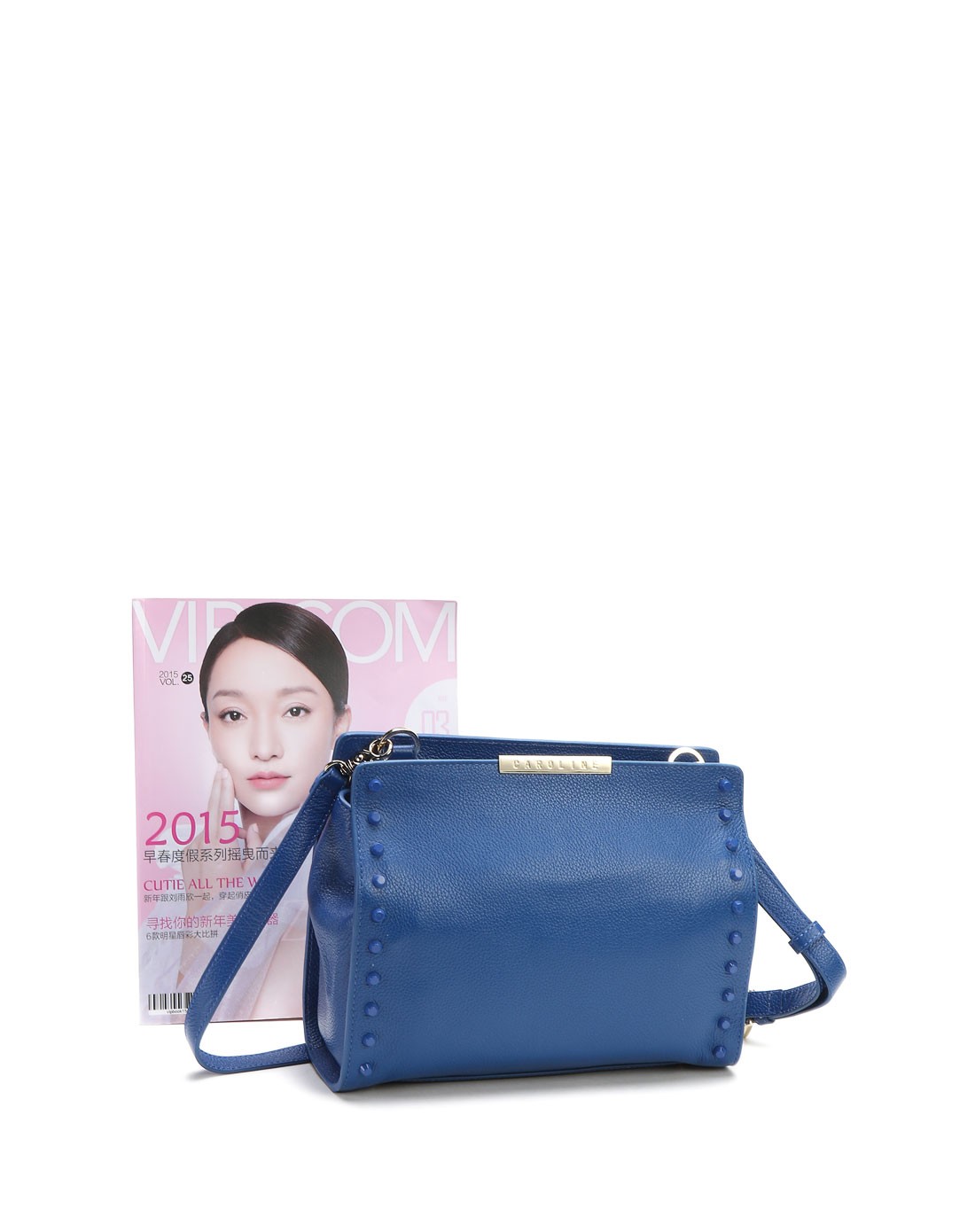 卡洛琳caroline&艾薇aivei女装宝蓝色优雅时尚斜挎包g60801063200