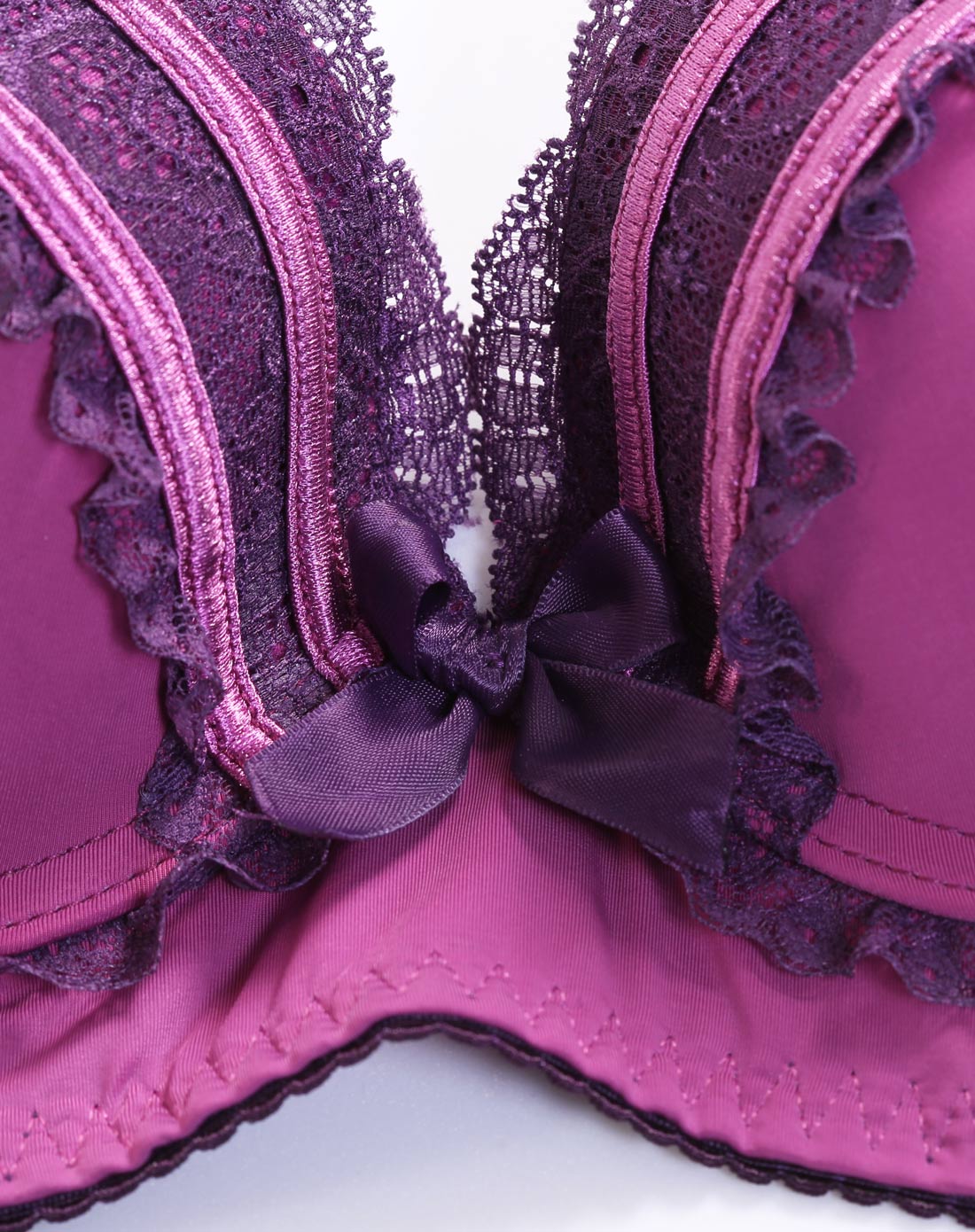 歌瑞尔gainreel内衣专场爱情美紫色上薄下厚蕾丝女士文胸套装abw13131