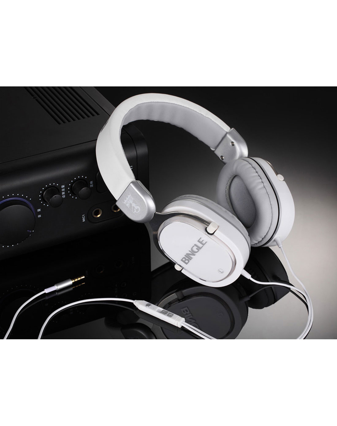 i370头戴式耳机麦克风(白)