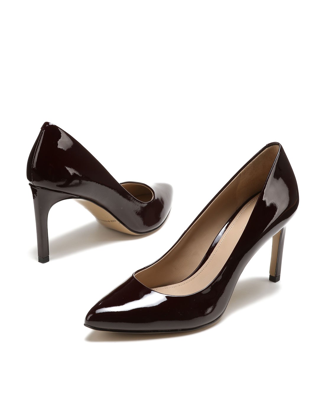 哥弟girdear黑红色简洁大气漆皮高跟鞋