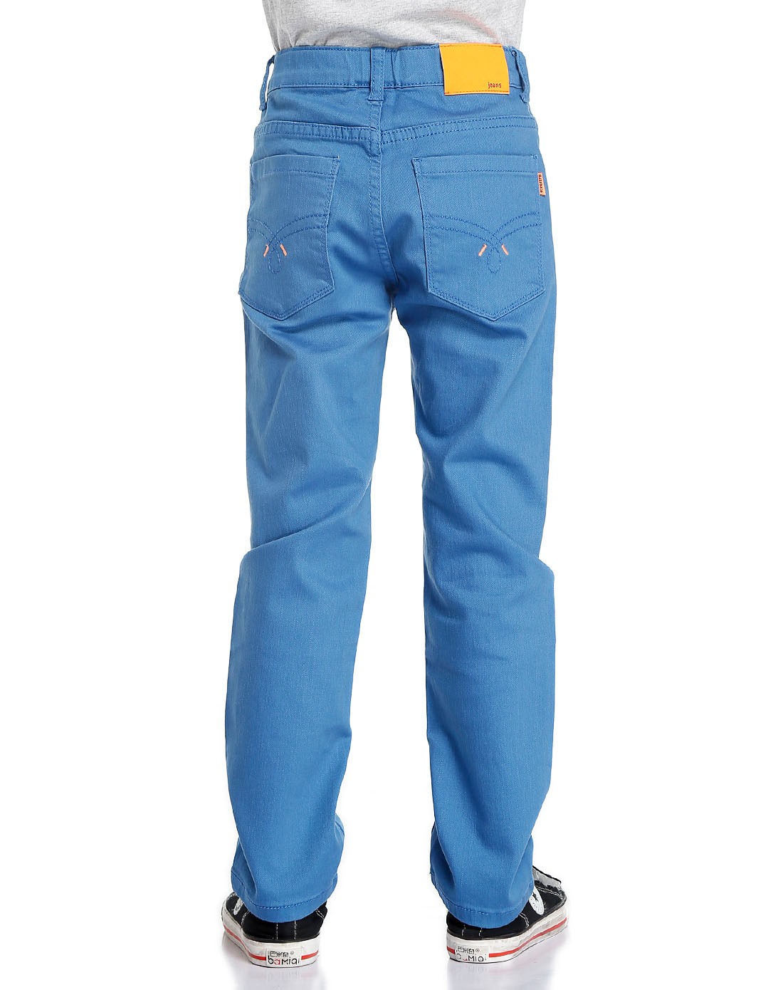 男童湖蓝色简约百搭休闲长裤