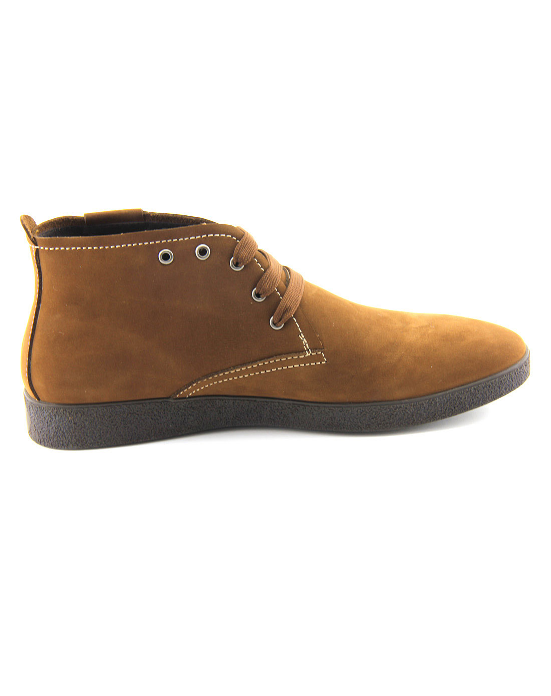 男款深棕色大气简约绑带皮鞋