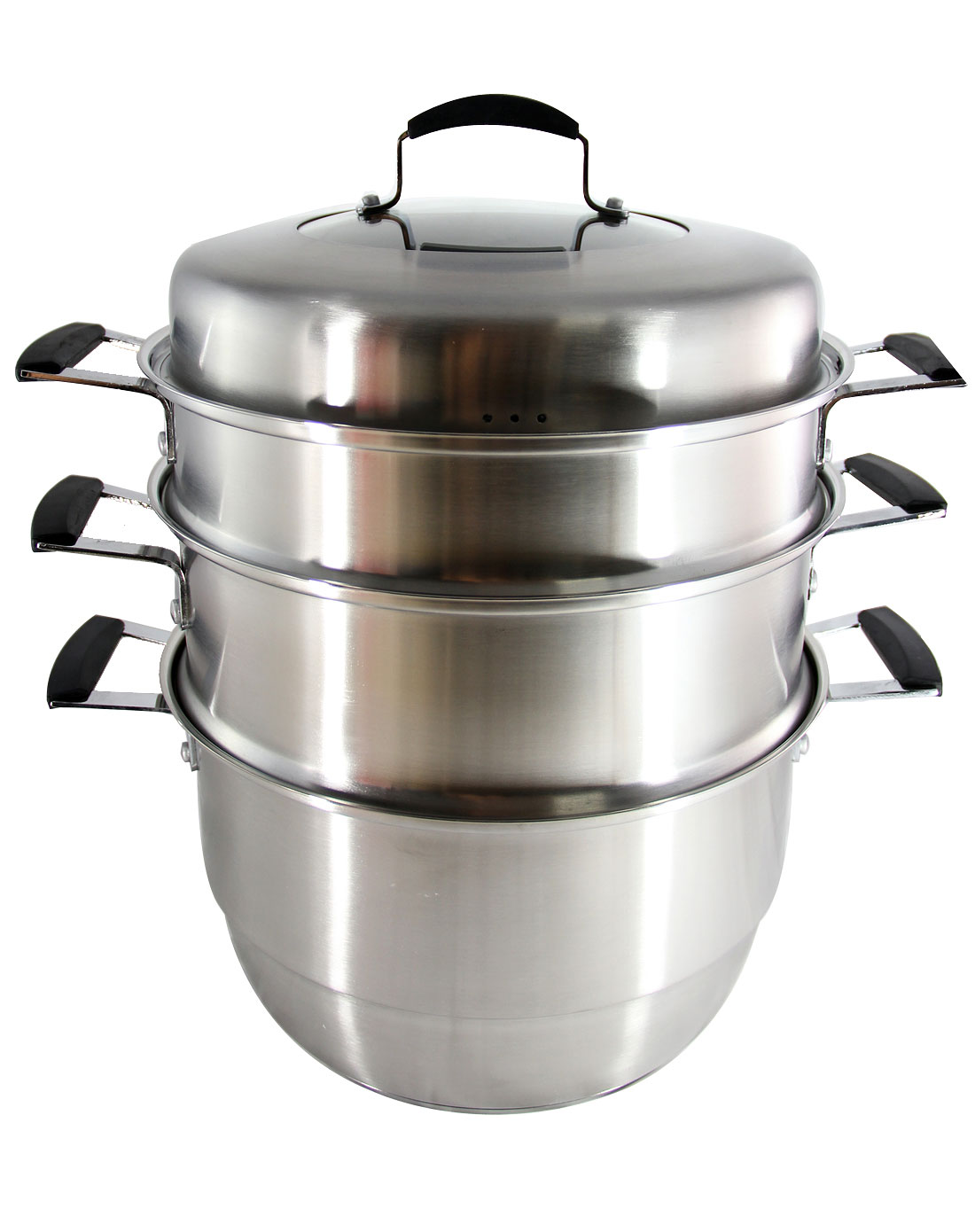 爱仕达asd电器专场-银色不串味三层复底蒸锅