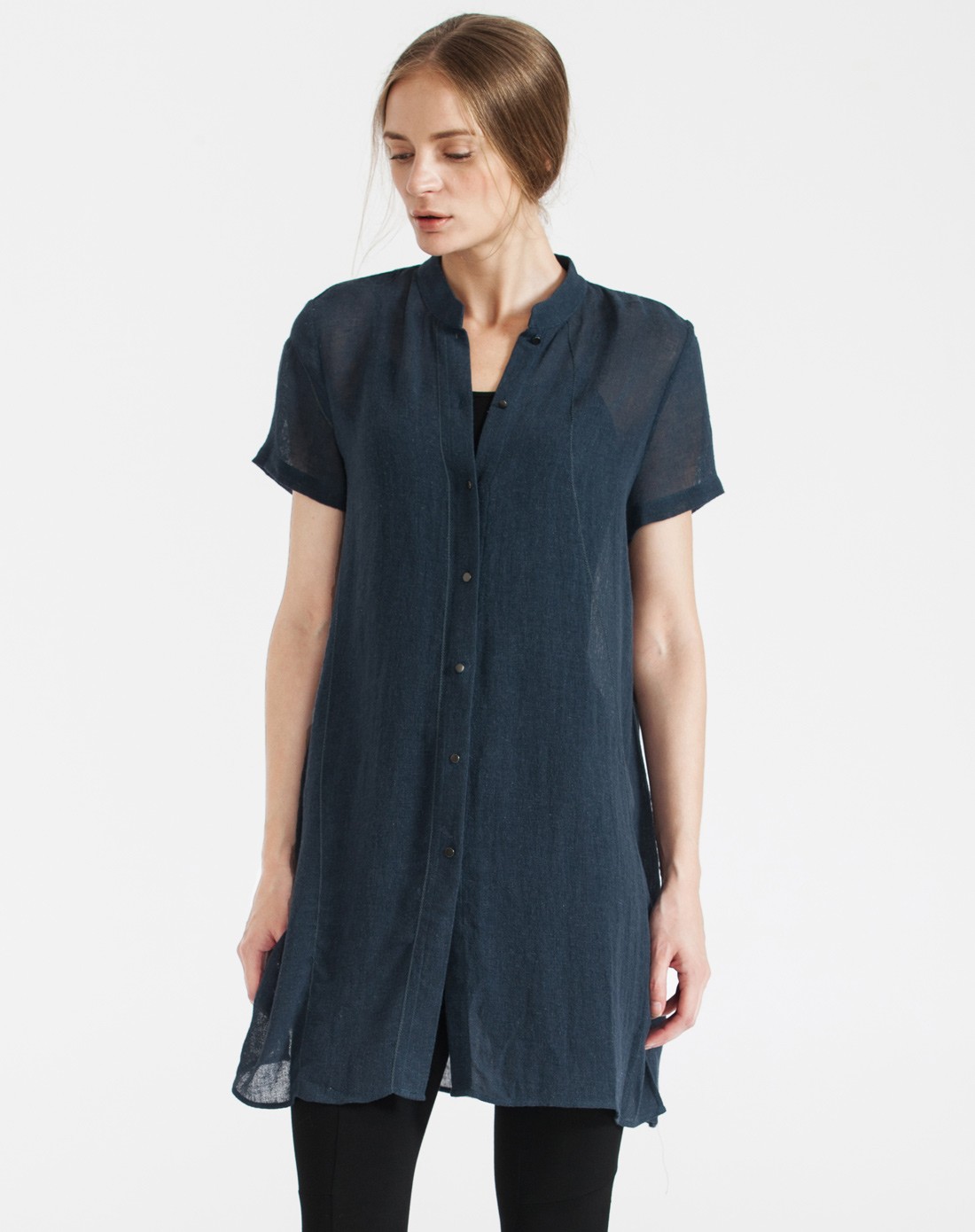 (网络特供)墨绿灰休闲舒适短袖衬衫