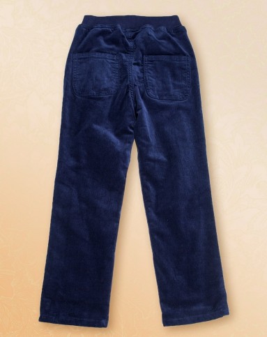 女童兰色馨香加厚条绒裤