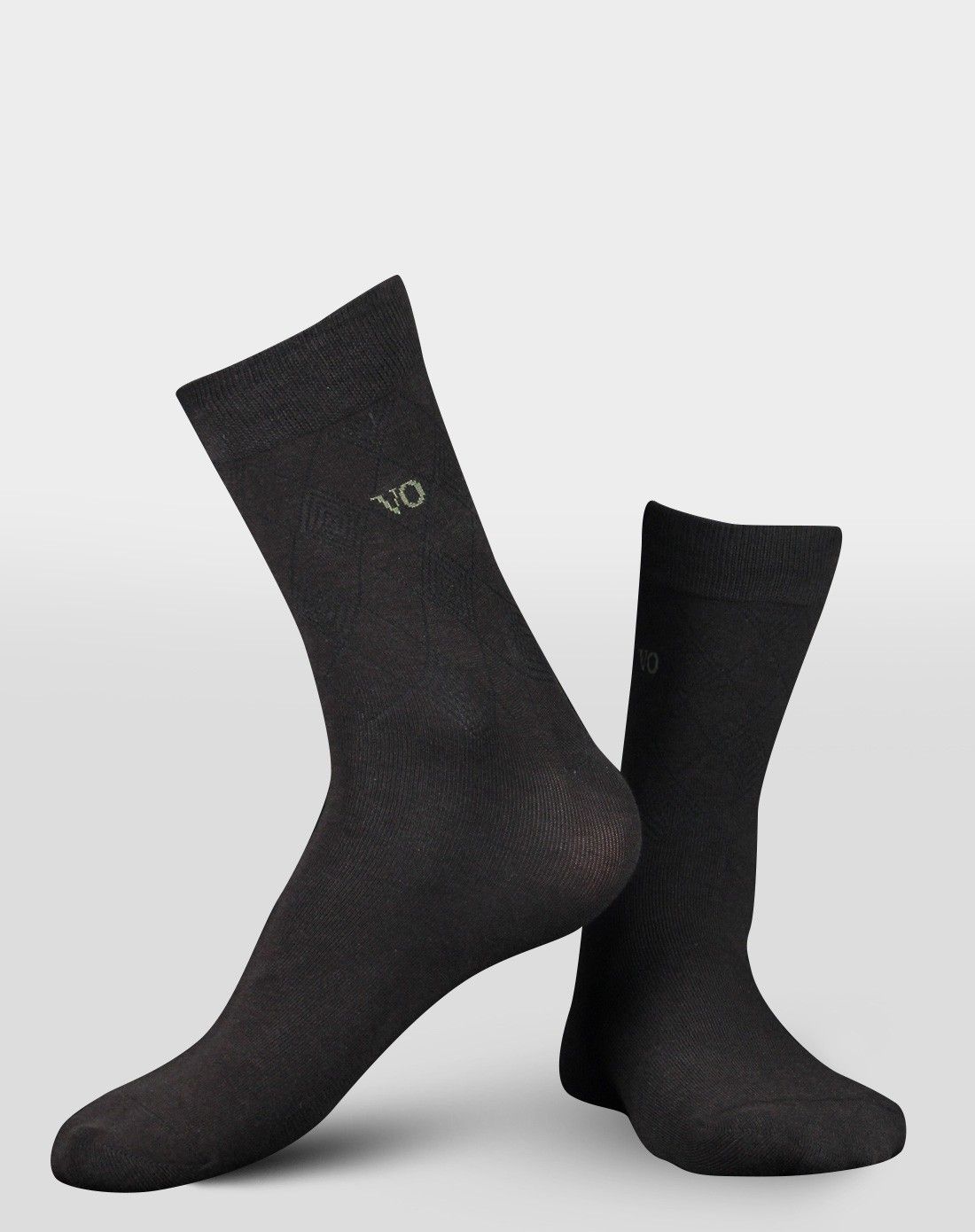 男士3对装 黑/啡/灰透气商务长袜