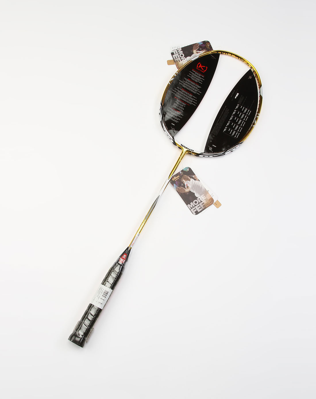 威尔胜wilson运动专场-金/银色k brave羽毛球拍(无线)