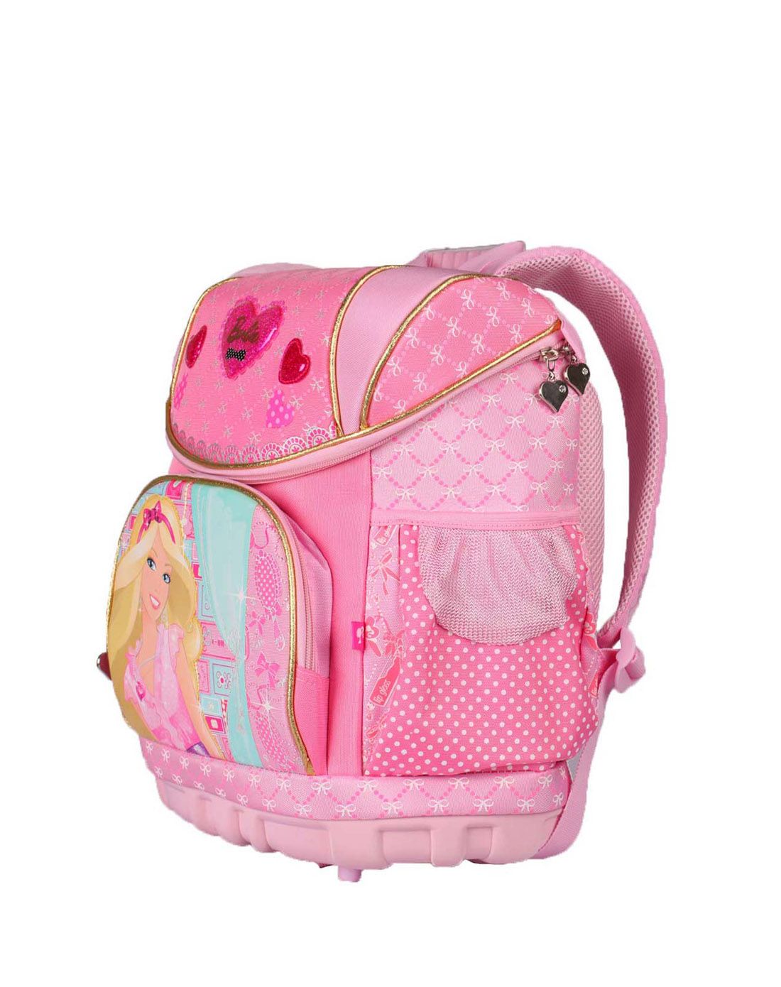 芭比女童粉红魔力甜心超轻书包