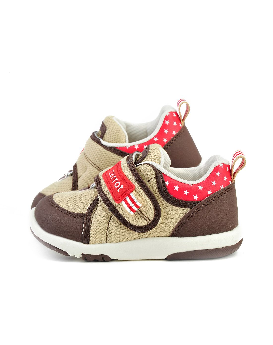 月星moonstar日本百年品牌童鞋专场carrot系列0-3岁男童棕色中厚春款