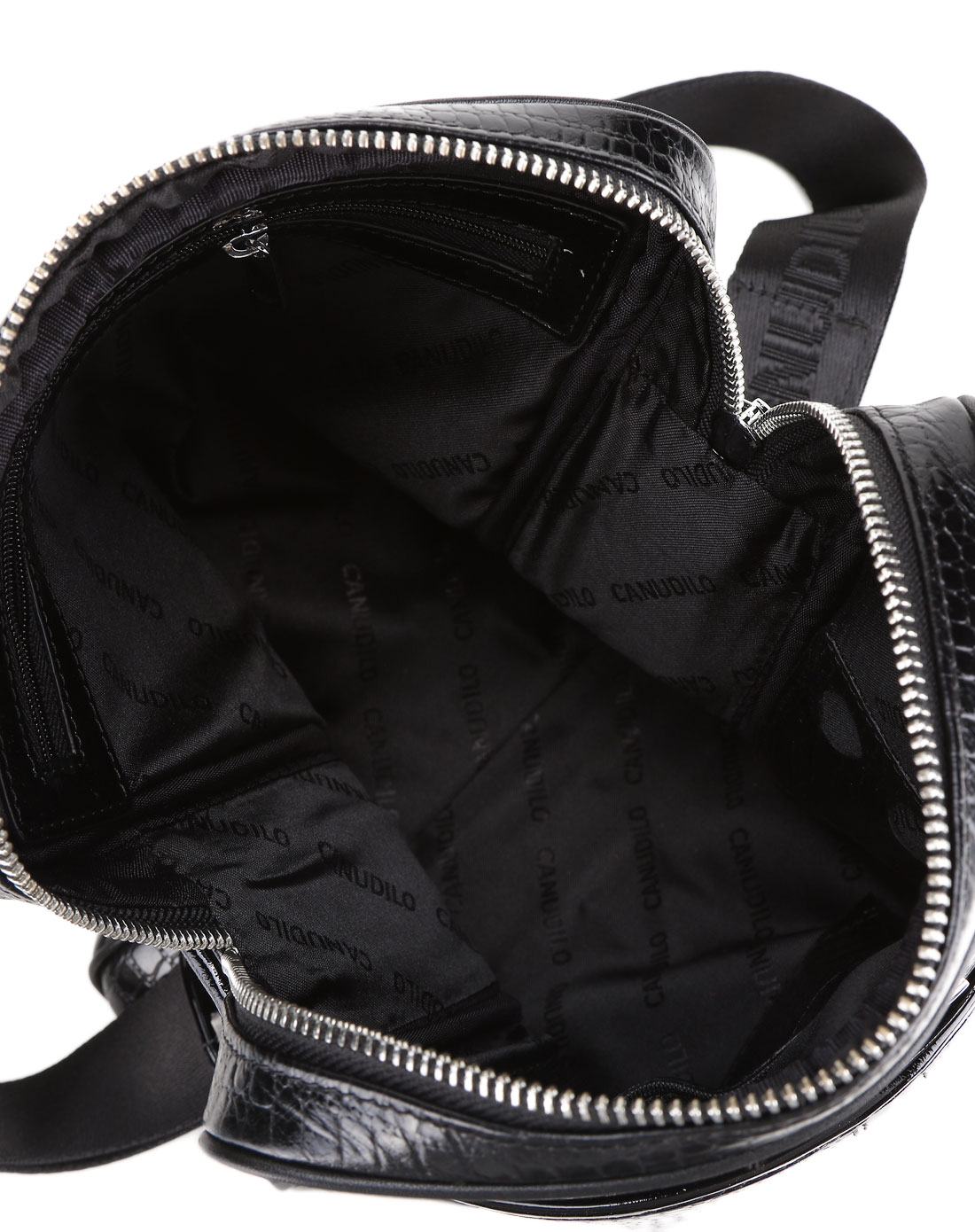 卡奴迪路canudilo黑色蟒纹时尚斜挎皮包3621380r-900_唯品会