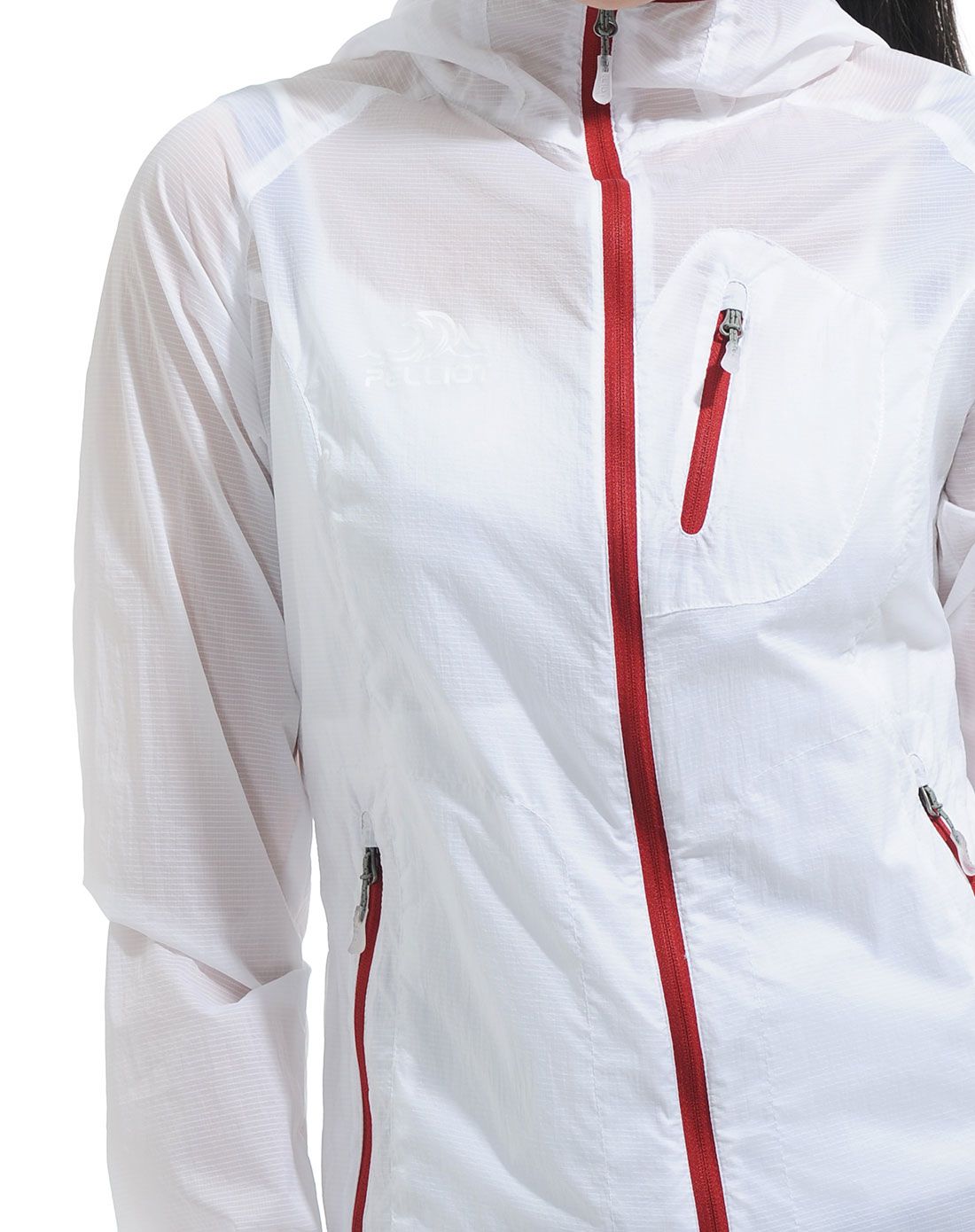 休闲透气 女款白色皮肤衣 修身防晒