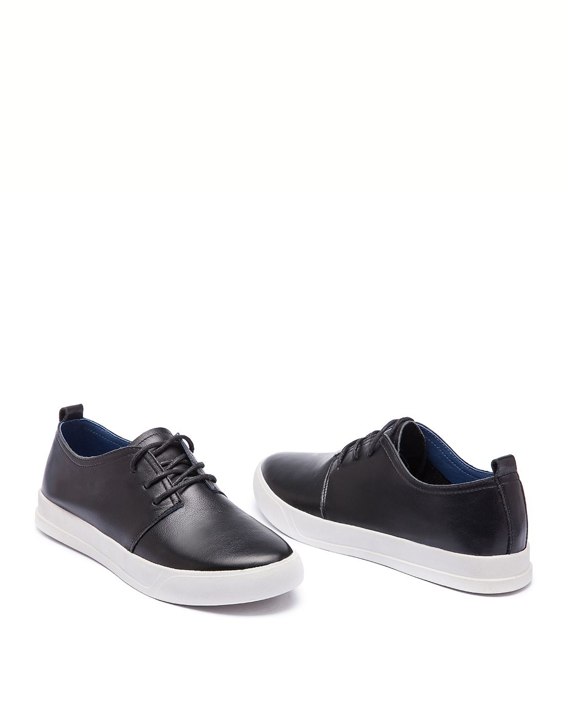 戈美其休闲平底纯色黑色学生低帮系带透气潮鞋