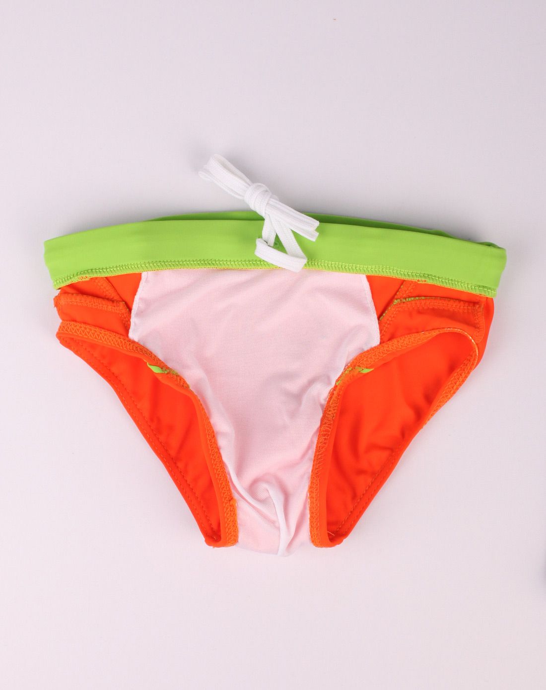 兰嘟吡 男童桔色字母三角泳裤