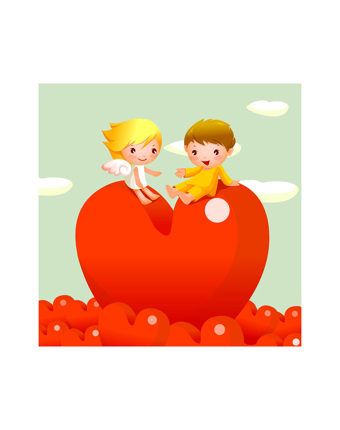 万月40*40cm相依相伴装饰画3件套