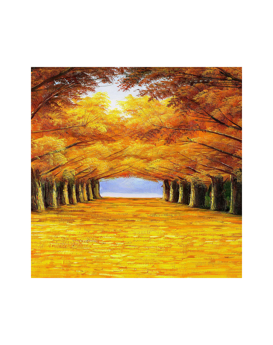 万月40*40cm黄金大道装饰画3件套