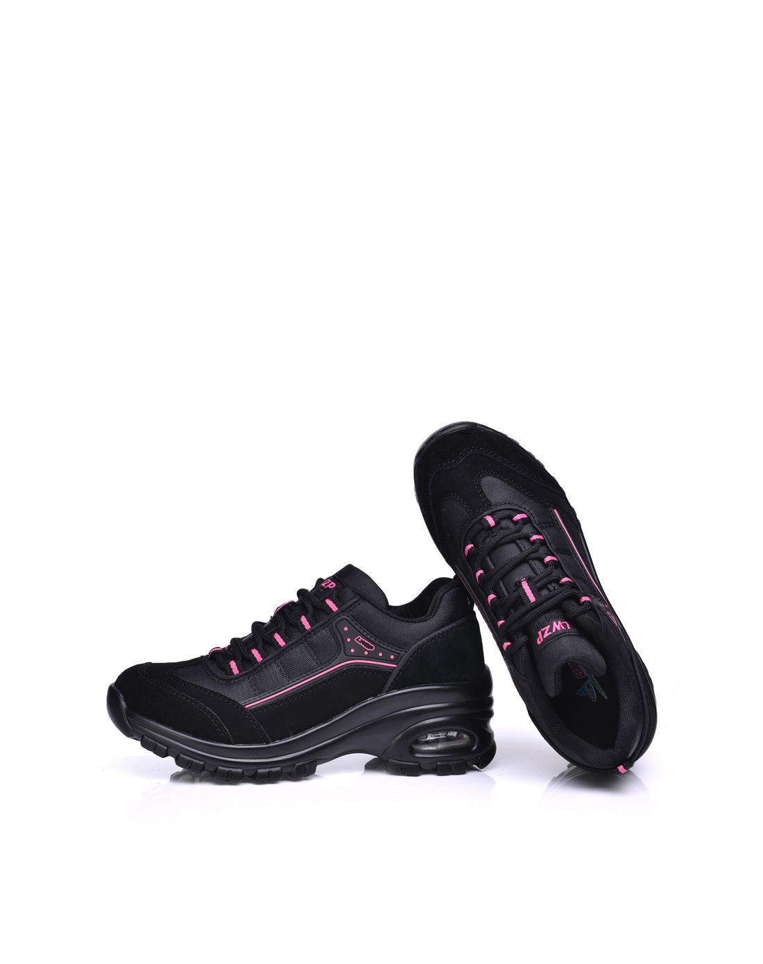 领舞者 防滑耐磨 女款黑梅红运动户外鞋 轻享舒适