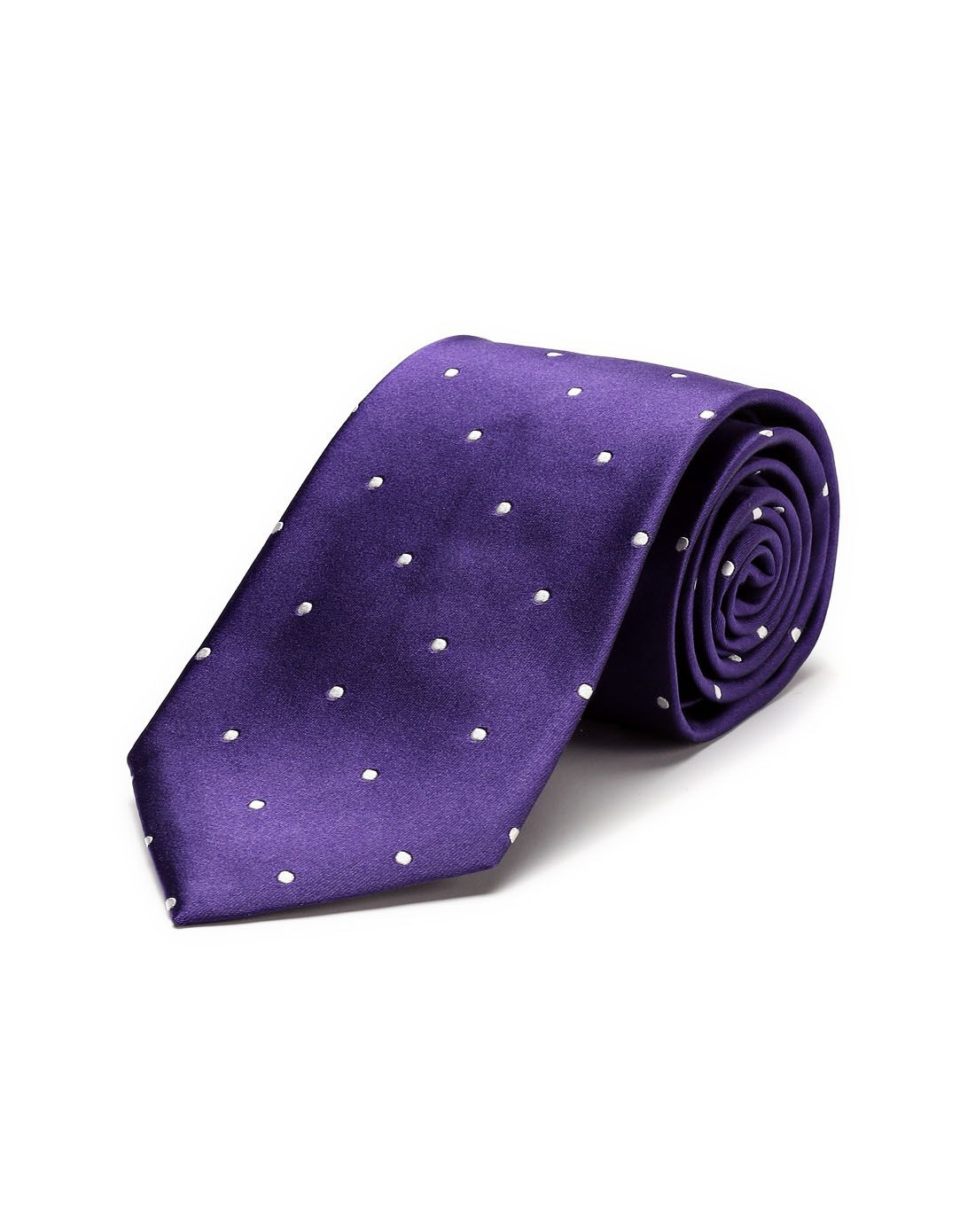 紫蓝色帅气圆点领带