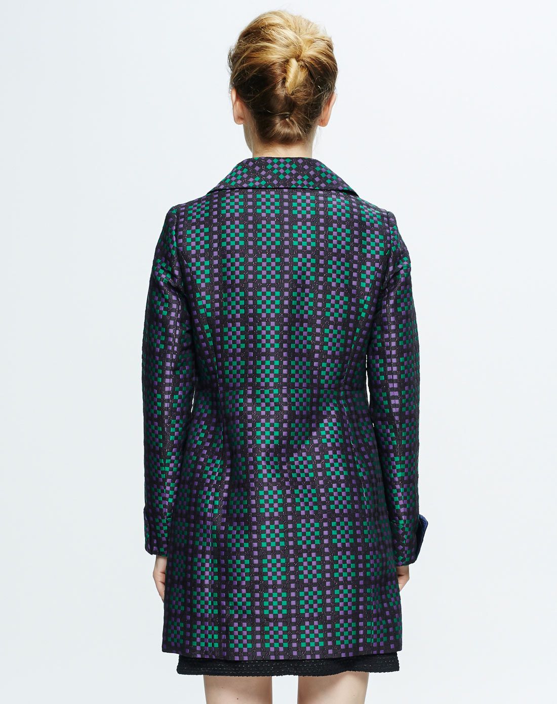 温莎蒂uen shadi女式格纹气质风衣外套u167240a70_唯品会