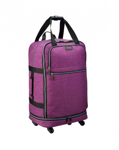 > 紫色27英寸可折叠便携旅行包
