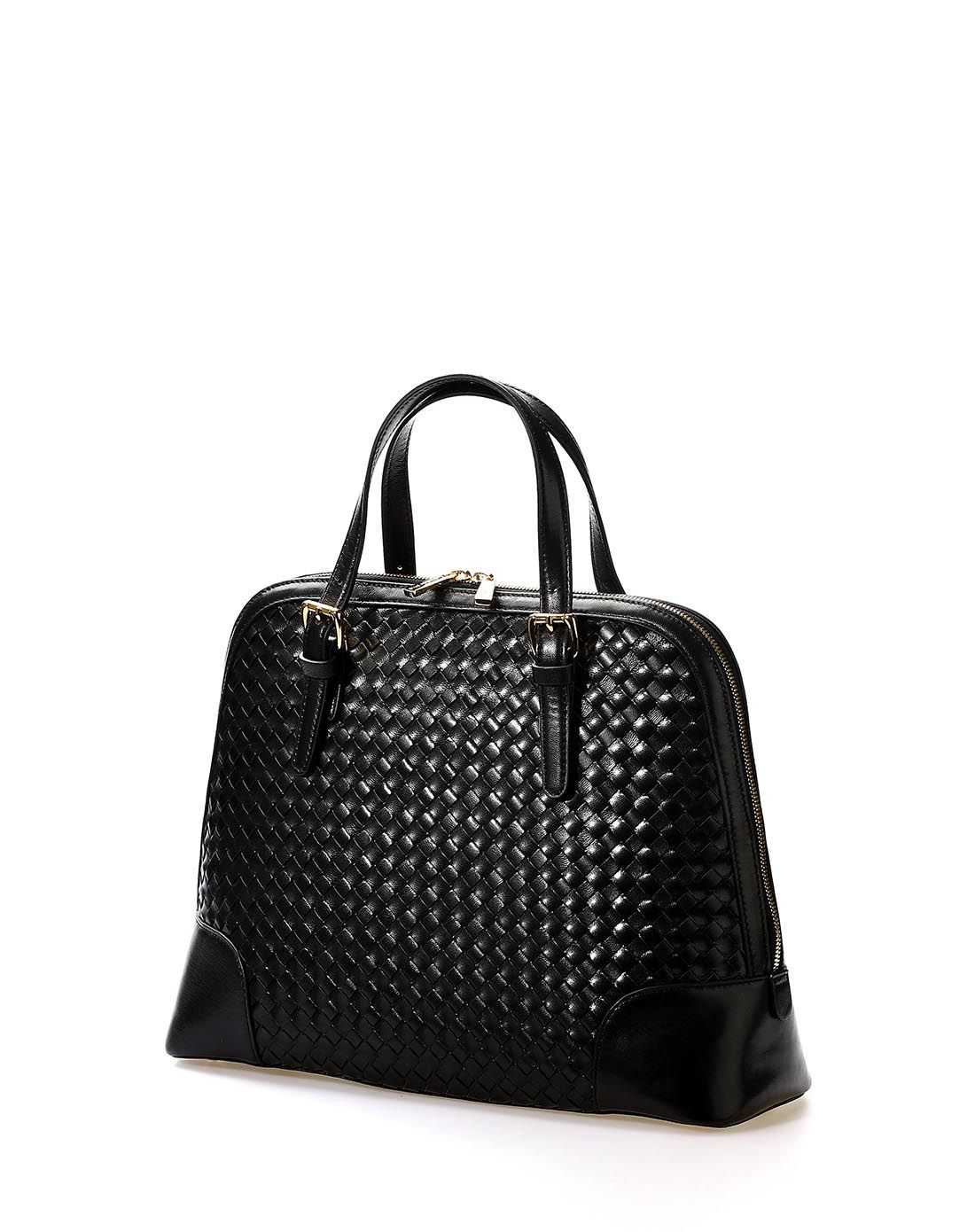 兰黛61飘lauderpal羊皮黑色百岛城系列手拎包(大号)w136550229410