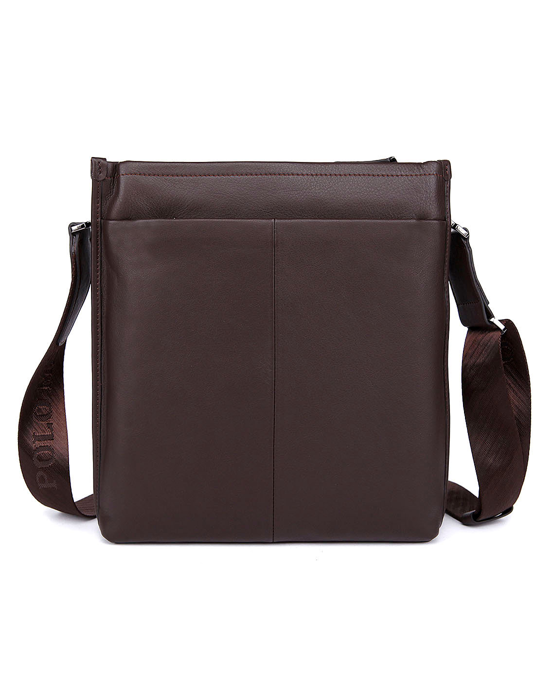 保罗美思得polomeisdo男包专场-啡色简约大方牛皮单肩男包