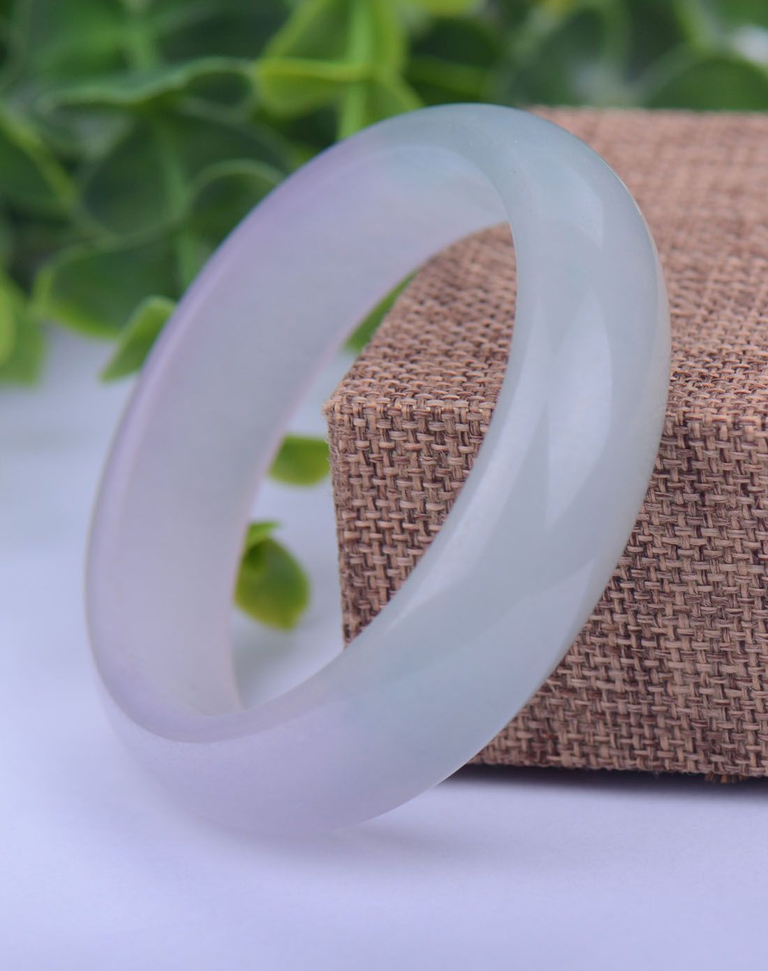 冰种紫罗兰水润石英石手镯附证书