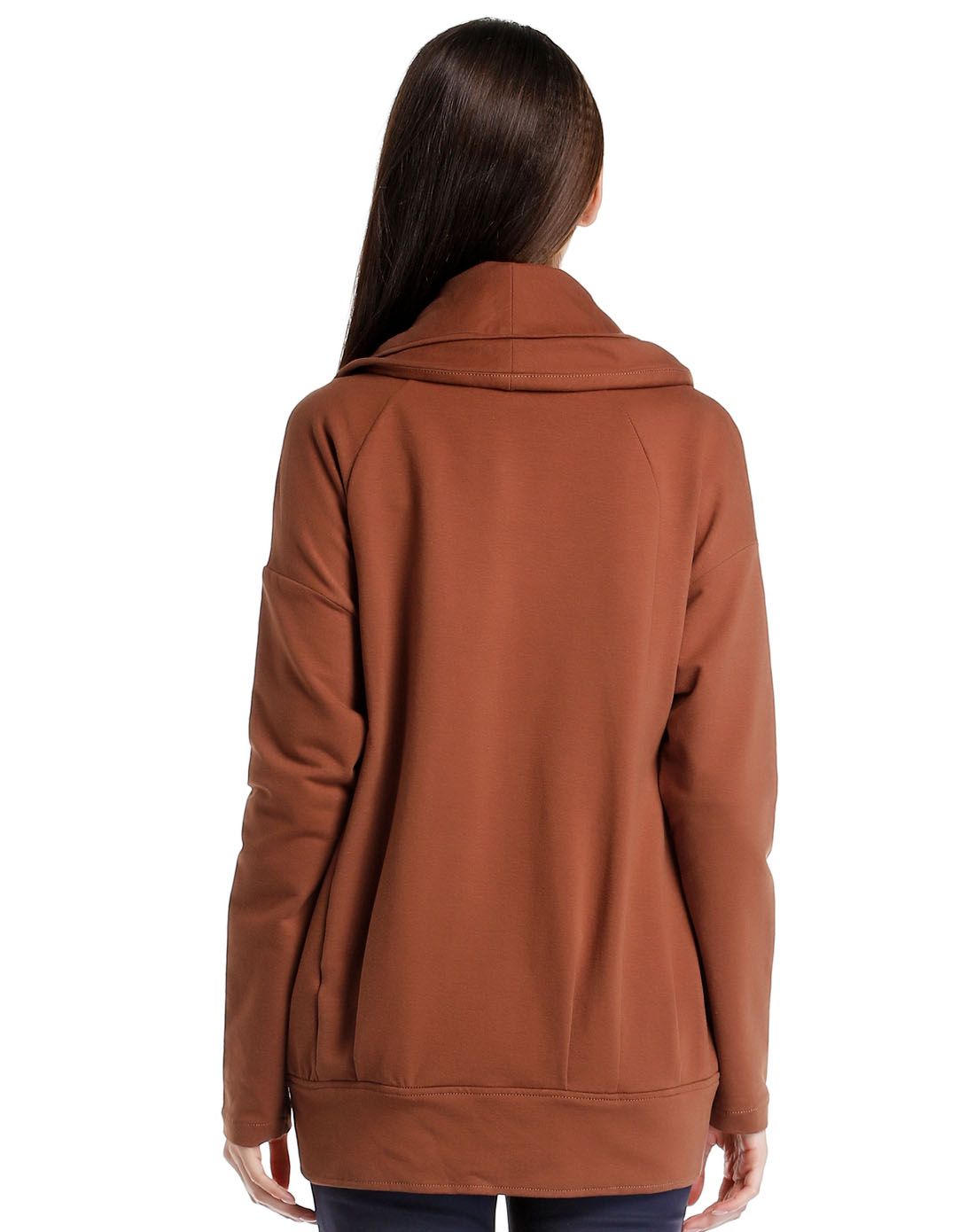 红褐色清新淑女长袖外套