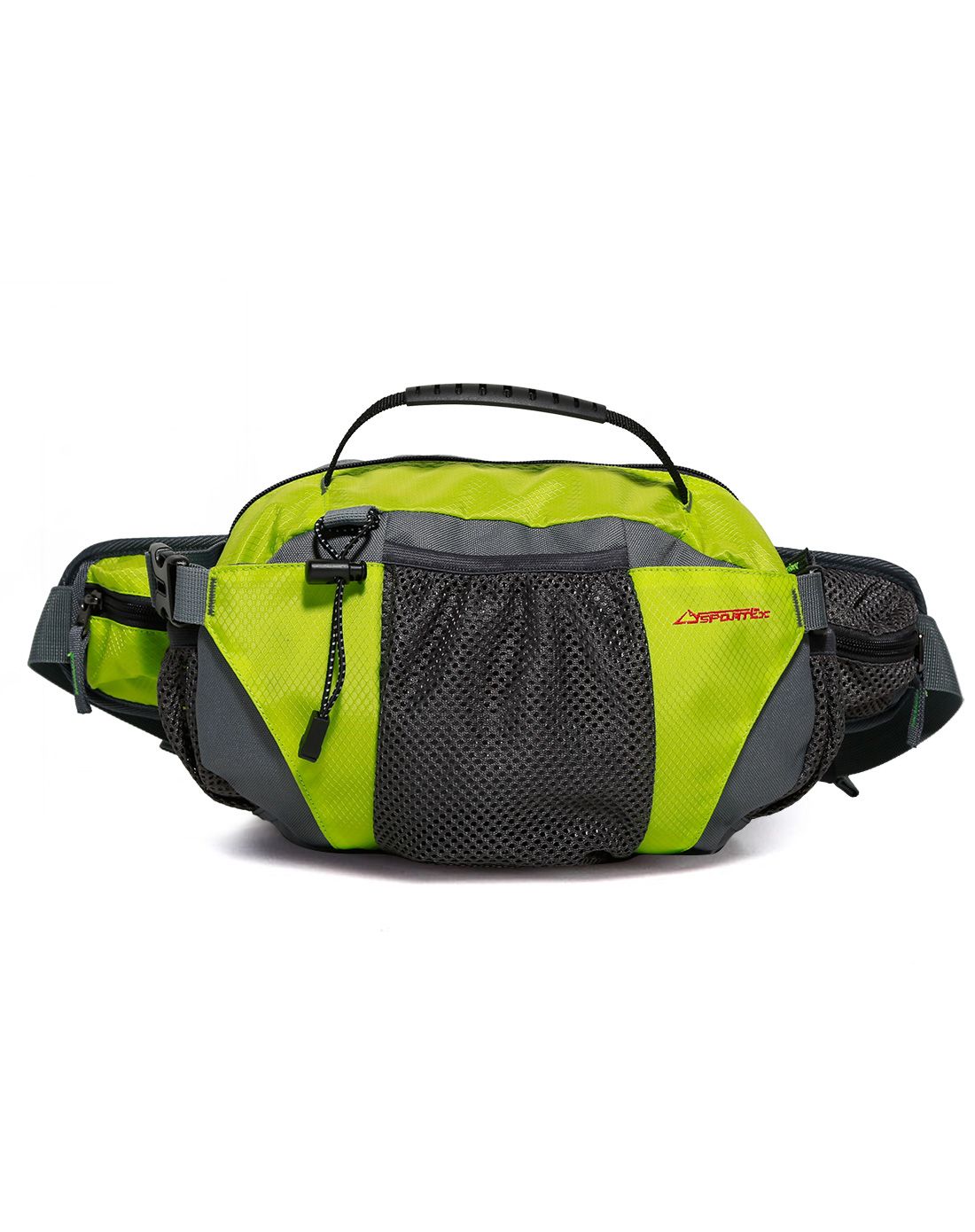 中性款果绿多功能休闲腰包